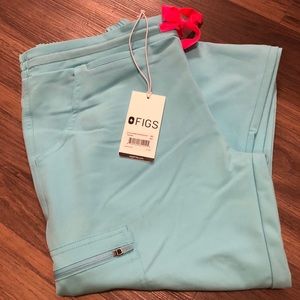 Figs scrub bottoms Neon Blue Yola XS regular